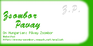 zsombor pavay business card